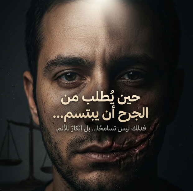 حين يُطلب من الجرح أن يبتسم حين يُطلب من الجرح أن يبتسم