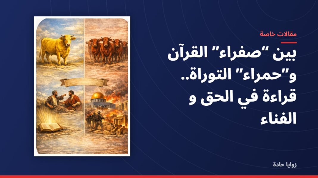 بين “صفراء” القرآن و”حمراء” التوراة.. قراءة في الحق و الفناء بين “صفراء” القرآن و”حمراء” التوراة.. قراءة في الحق و الفناء